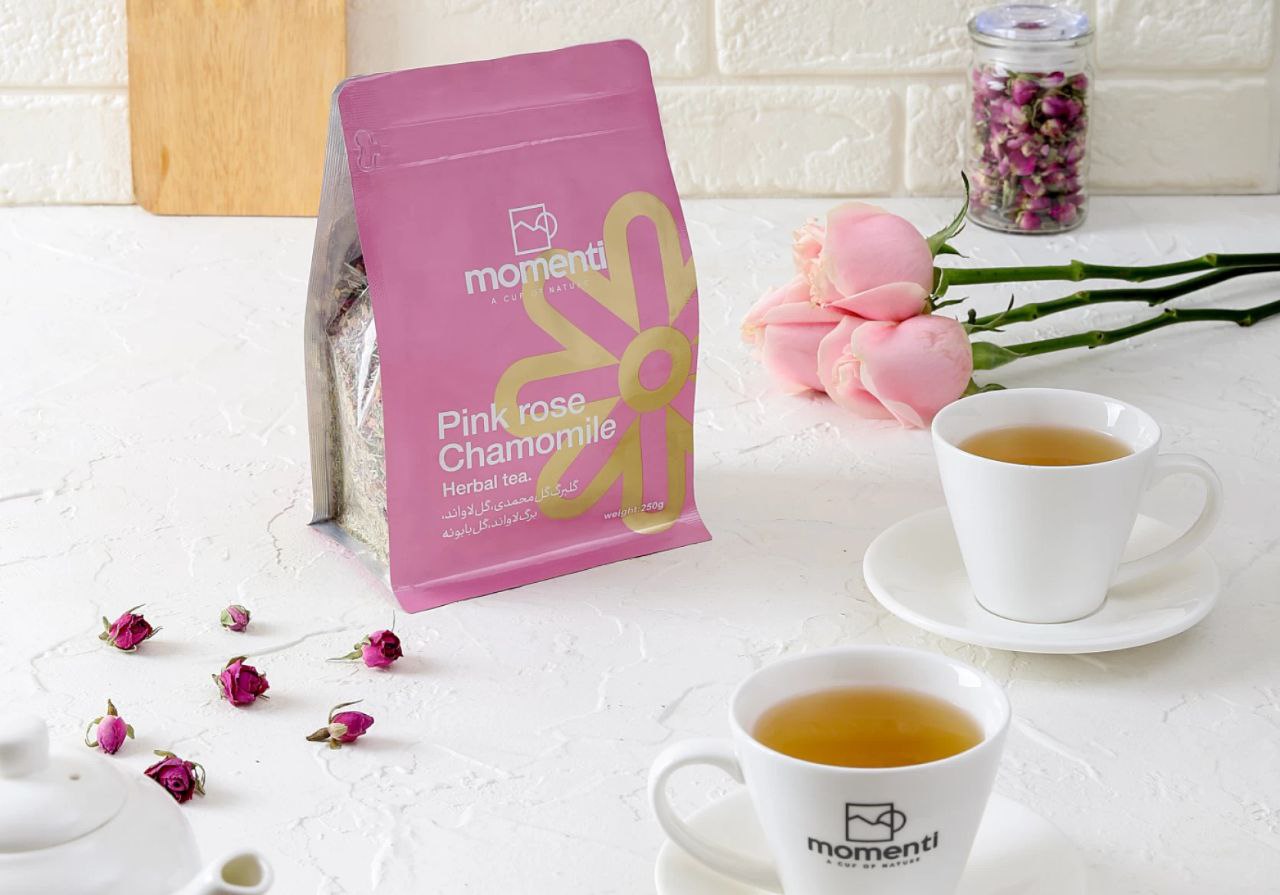 دمنوش پینک رز کامومایل | Pink Rose Chamomile