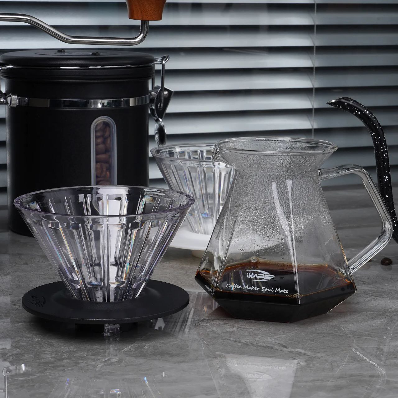 سرور V60 آیکاپه  کریستالی دایموند |  IKAPE GLASS SERVER