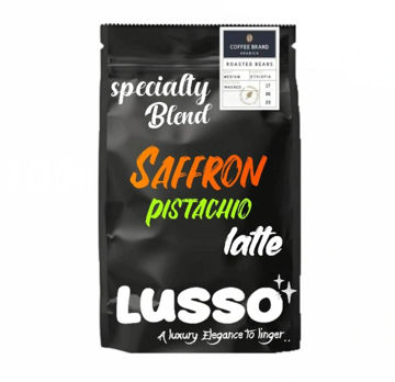پودر لاته پسته زعفران  - 500 گرمی | LUSSO  Pistachino and Saffron  Latte powder