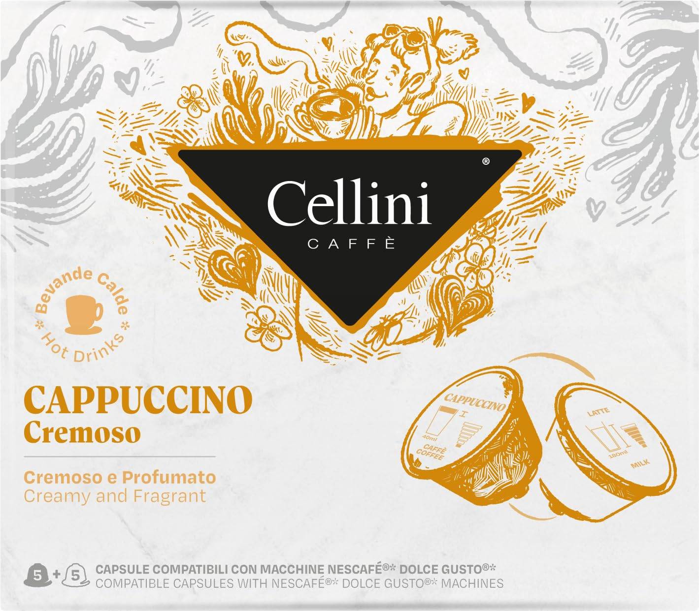 کپسول قهوه دولچه گوستو چلینی Cappuccino Cremoso