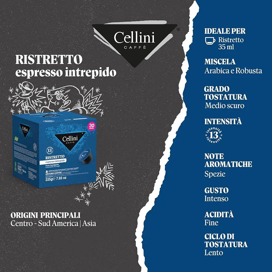 کپسول قهوه دولچه گوستو چلینی - مدل   Caffè Espresso Ristretto